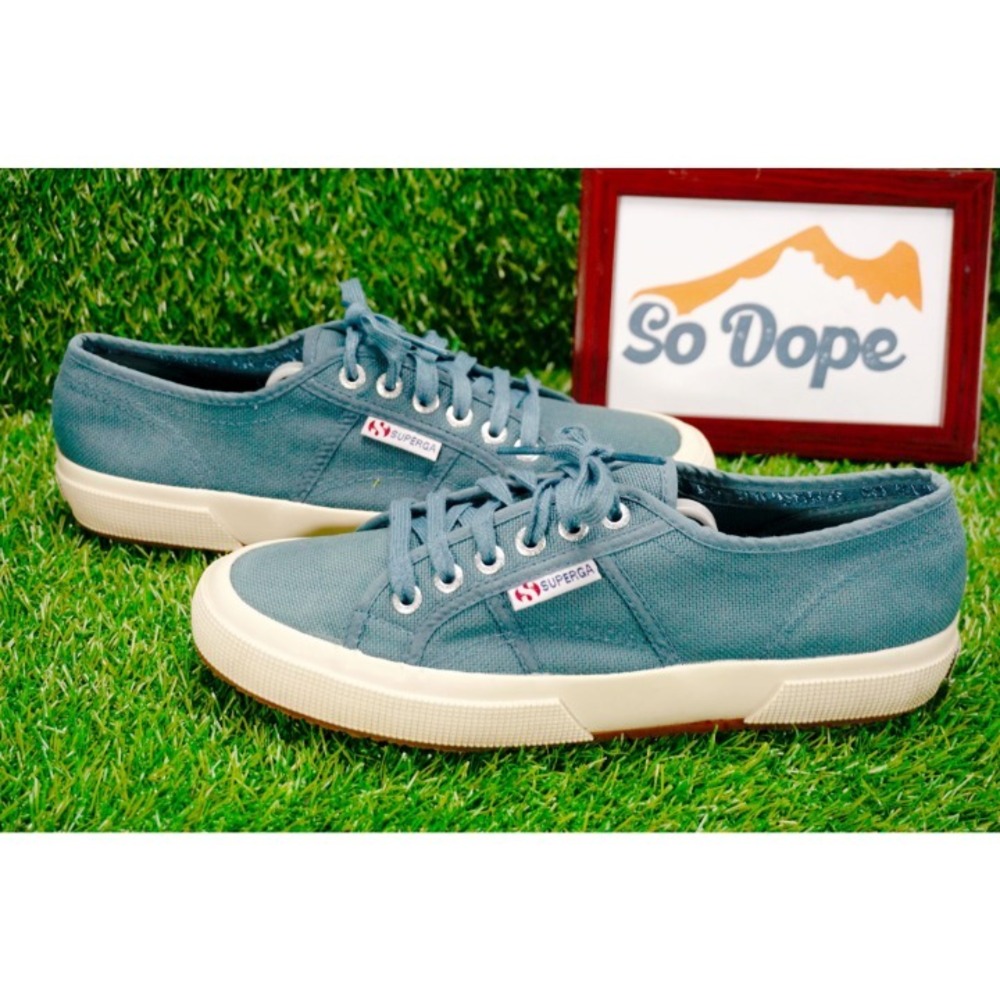 Superga 2750 Cotu Classic Blue Canvas Sneakers - Womens Size 7.5
